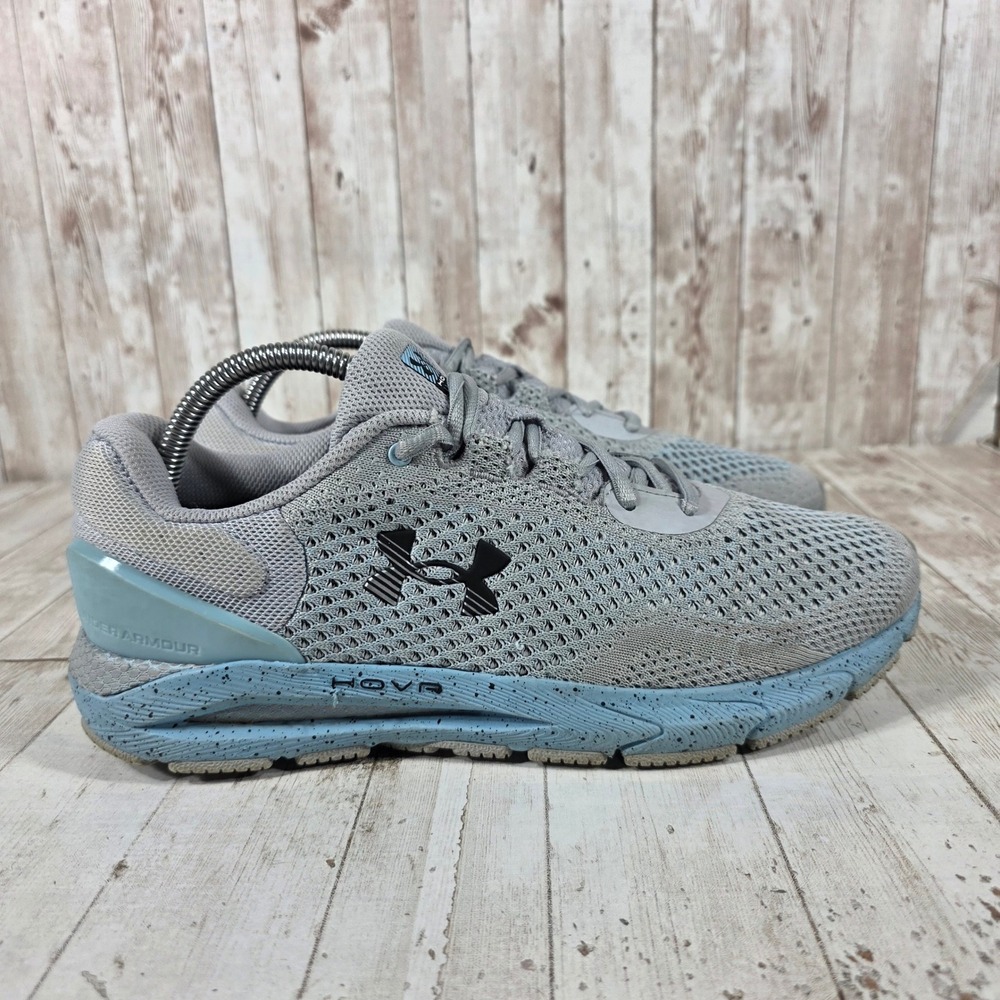 Under Armour HOVR Intake 6 Womens Grey Blue Running Shoes 3026141-105 Size 10.5
